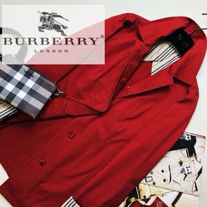 a11超美品【タートル.ニットと相性抜群】参考価格14万●BURBERRY LONDON●美シルエット〜高級トレンチコート バーバリーコート レディース