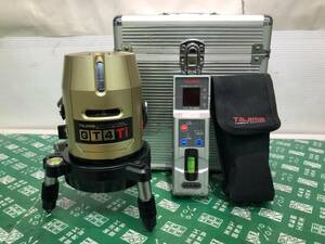 中古品 測量工具 タジマ TAJIMA GT NAVIレーザー墨出し器 GT4Ti 測量 計測.赤ラインレーザー.受光機付 ITA98OMRLLEK