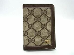 1円 ■美品■ GUCCI グッチ オールドグッチ ヴィンテージ GG柄 PVC カードケース カード入れ 名刺入れ レディース ブラウン系 AZ4938