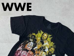 ☆送料無料☆ WWE USA直輸入 古着 半袖 プロレス Tシャツ メンズ M ブラック トップス 中古 即決