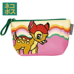 フラット ポーチ お出かけ 小物入れ キャラクター マチあり ZFP1 スケーター ディズニー disney Disney レトロ バンビ bambi Bambi 女の子 女性