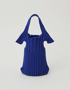 即完売　希少色　CFCL シーエフシーエル　FLUTED HAND BAG ポーチ　ミニバッグ　小物入れ　巾着　BLUE ブルー　青