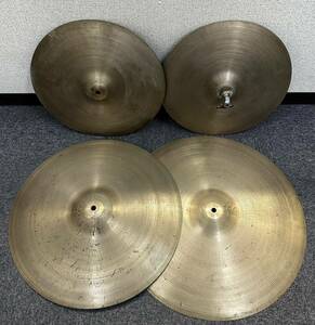 【DK 24022】1円～ Zildjian ジルジャン Turkish AVEDIS シンバル 4枚 まとめ 約35cm×2 約46cm 約51cm 楽器 詳細不明 中古 現状品