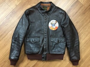 RAINBOW COUNTRY レインボーカントリー California MFG Co. ROUGH WEAR ラフウェア A-2 フライトジャケット ドナルドダック カスタム 38