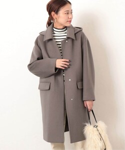 美品★JOURNAL STANDARD reIume LANA WOOL フーデットステンコート 定価28,600円 グレー ジャーナルスタンダード レリューム アウター 冬