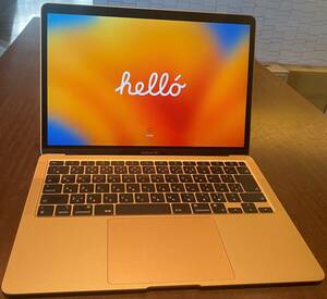 Apple MacBook Air M1 2020 13インチ 8GB SSD256GB ノートパソコン PC A2337 MGND3J/A ゴールド Mac OS Ventura 美品 ほぼ新品