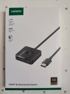 UGREEN HDMI切り替え器 HDMIセレクター 4K60Hz 手動・電源不要　PC/PS4/Fire TV Stick/Apple TV対応　*未開封