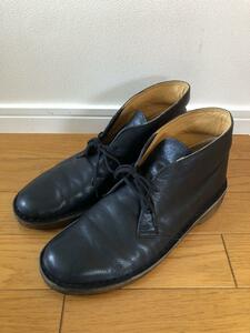 【良品】Clarks/クラークスオリジナルズ｜27.5cm US9 1/2 UK9 ｜ブラックレザー/黒｜デザートブーツ/ポストマンブーツ/ポストマンシューズ