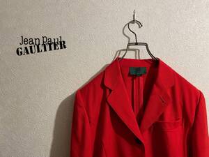 ◯ Jean Paul GAULTIER サイドスリット テーラード ジャケット / ジャンポール ゴルチエ アンコン レッド 赤 40 Ladies #Sirchive