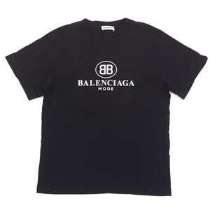 バレンシアガ サイズ L ロゴ Tシャツ レディース ブラック×ホワイト系 コットン100％ トップス BALENCIAGA