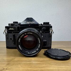 Canon キャノン A-1 FD 50mm 1:4 一眼レフ フィルムカメラ ブラックボディ レンズ 動作未確認