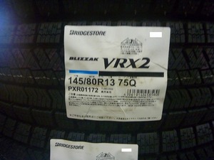 【送料無料】冬タイヤ 2024年製 BRIDGESTONE VRX2 145/80R13 4本セット税込￥23,800-