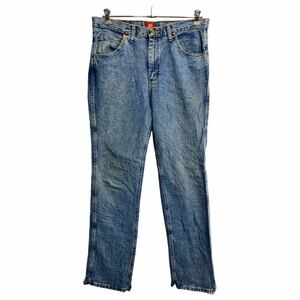 Wrangler カウボーイ ロングパンツ W34 ラングラー 36MWZ スリムフィット ブルー コットン メキシコ製 古着卸 アメリカ仕入 2312-577