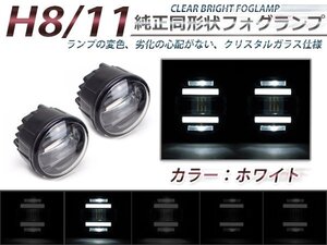 LEDデイライト内蔵★プロジェクターフォグランプ セレナハイウェイスター C26系 白 2個セット ライトキット ユニット 本体 後付け 交換