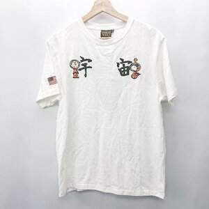 ◇ ⊂ LOW BLOW KNUCKLE スヌーピーコラボ 半袖 Ｔシャツ サイズM ホワイト マルチカラー メンズ レディース E