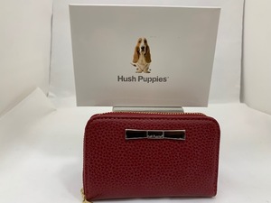 ☆1000円スタート☆　【未使用】 Hush Puppies ハッシュパピー　コインケース　カードケース　ワインレッド系　◆26301