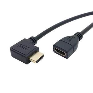 CY左角度付き90度コネクタHDMI 1.4 with Ethernet & 3dタイプAオスto aメス延長ケーブル0