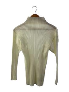 PLEATS PLEASE ISSEY MIYAKE◆長袖カットソー/3/ポリエステル/WHT/pp04-jk604