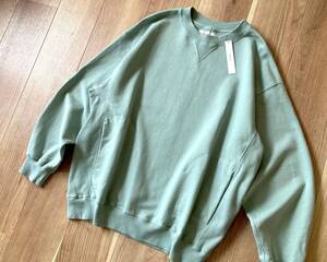 完売★ Sandinista / Side Pocket Sweatshirt シーム ポケット付き トレーナー BLUE GREEN / S サイズ / サンディニスタ スウェット シャツ