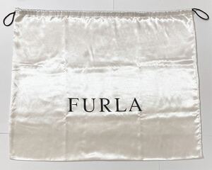 フルラ「FURLA」 バッグ保存袋（4491）正規品 付属品 内袋 布袋 巾着袋 60×49cm 大きめ ホワイト 布製 ナイロン生地 ツヤあり