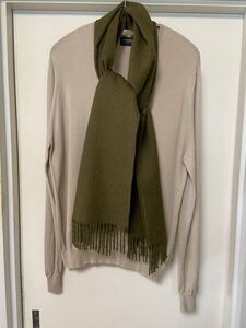 ◆【人気】International Gallery BEAMSTHE INOUE BROTHERS / アルパカ ソリッドマフラー 35x180 KHAKI 