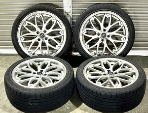 中古カー用品 和道 桜 アルミホイール 17×7JJ×4本 タイヤ付属(205/45R17)、痛みあり品