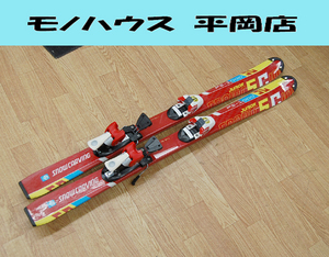 108cm SNOW CARVING 子供用 カービングスキー PS-1000 レッド系 ビンディング付き SALOMON 305 スノーカービング サロモン 札幌市