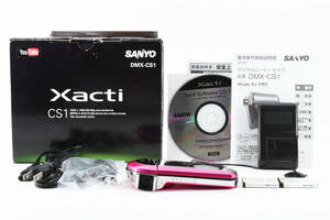 ☆美品☆サンヨー Sanyo Xacti DMX-CS1型 デジタルムービーカメラ　ピンク　元箱付き#586