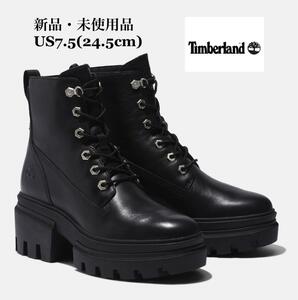 Timberland ティンバーランド EVERLEIGH 6 INCH LACE UP BOOT エヴァーリー 6インチ レースアップブーツ ブラック 厚底 24.5cm