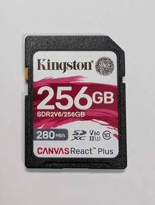 キングストン SDカード 256GB Canvas React Plus V60 SDメモリカード UHS-II U3 V60 SDR2V6/256GB Kingston SDXC