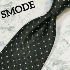 ☆【SMODE】ネクタイ　ドット柄　黒　ブラック　ポリエステル