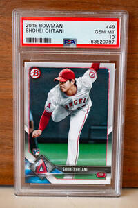 ★1円スタート！【PSA 10】大谷翔平 ルーキーカード2018 Bowman #49 Shohei Ohtani 【GEM MINT】検索：イチロー 佐々木朗希