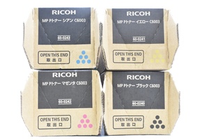 未使用 RICOH 純正 トナー C6003 4色（シアン・マゼンタ・イエロー・ブラック） リコー ITSN3MLUQ11Q-YR-N09-byebye