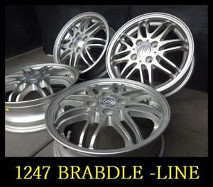 【1247】T6006044◆BRANDLE-LINE◆14x4.5J 4穴 PCD100 +44◆4本◆ 軽自動車全般 など