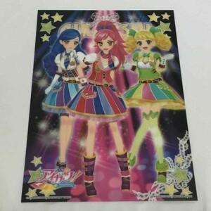 P42824 アイカツ　A5サイズ　クリアミニポスター 送料180円