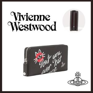 ○★新品 未使用 vivienne westwood キスミーキティ 長財布 黒○●