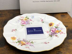 ■ROYAL DOULTON ROYAL CROWN DERBY ロイヤルドルトン ロイヤルクラウンダービー プレート 花柄 洋食器 直径約27cm 陶磁器