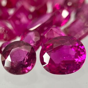 1円〜!!［天然ルビーおまとめ25ct］d 約5g ルース 裸石 宝石 Ruby コランダム jewelry ジュエリー w3/190