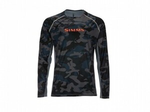 SIMMS Solarvent Crew Woodland Camo Storm US:M JP:L ソーラーベント　クルーネック　シャツ　シムス