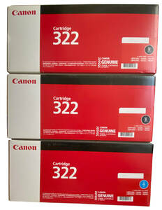 ◆◇　新品未開封　純正品　CANON　トナーカートリッジ322　ブラック×２・シアン　３本セット　◇◆ 