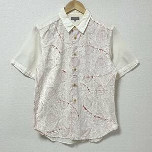 田中オム AD2003 COMME des GARCONS HOMME ペイズリー 切替 半袖シャツ Sサイズ コムデギャルソンオム VINTAGE archive 3090391