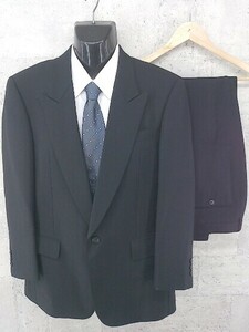 ■ thistle harrisons シスルハリソンズ 総裏地 1B シングル パンツ スーツ R 38-45 ブラック #