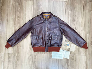 【極美品】Type A-2 “ORDER No.42-18775-P BUZZ RICKSON CLO.CO.（バズリクソンズ） AeroLeatherClothing（エアロレザークロージング）