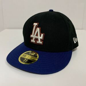 NEW ERA ニューエラ LP 59FIFTY Duck Canvas ロサンゼルス・ドジャース ブラック ダークロイヤルバイザー キャップ 7 5/8 未使用