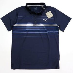 S プーマ PUMA GOLF ゴルフ ボーダー 半袖 ポロシャツ S サイズ 未使用 535136-04