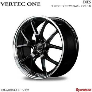 VERTEC ONE/EXE5 ロードスターRF ND系 アルミホイール 1本 【16×6.0J 4-100 INSET43 グロッシーブラック/リムポリッシュ】