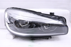 29-1950★後期 LED F45 BMW2シリーズ★右ヘッドライト A8 8738644-04 黒無塗装 純正★BMW F46 (UK)