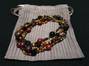 【Erickson Beamon Bijoux】エリクソンビーモンビジュー/希少一点物アンティークビーズロングネックレス/h.p.france