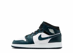 Nike GS Air Jordan 1 Mid "Dark Teal/Armory Navy" 24.5cm 554725-411