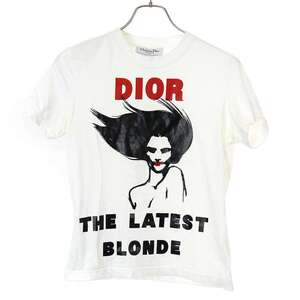 Christian Dior クリスチャンディオール 2003 The Latest Blonde プリントTシャツ 3A16155020 ホワイト F 42 ITMRSSXW74A8